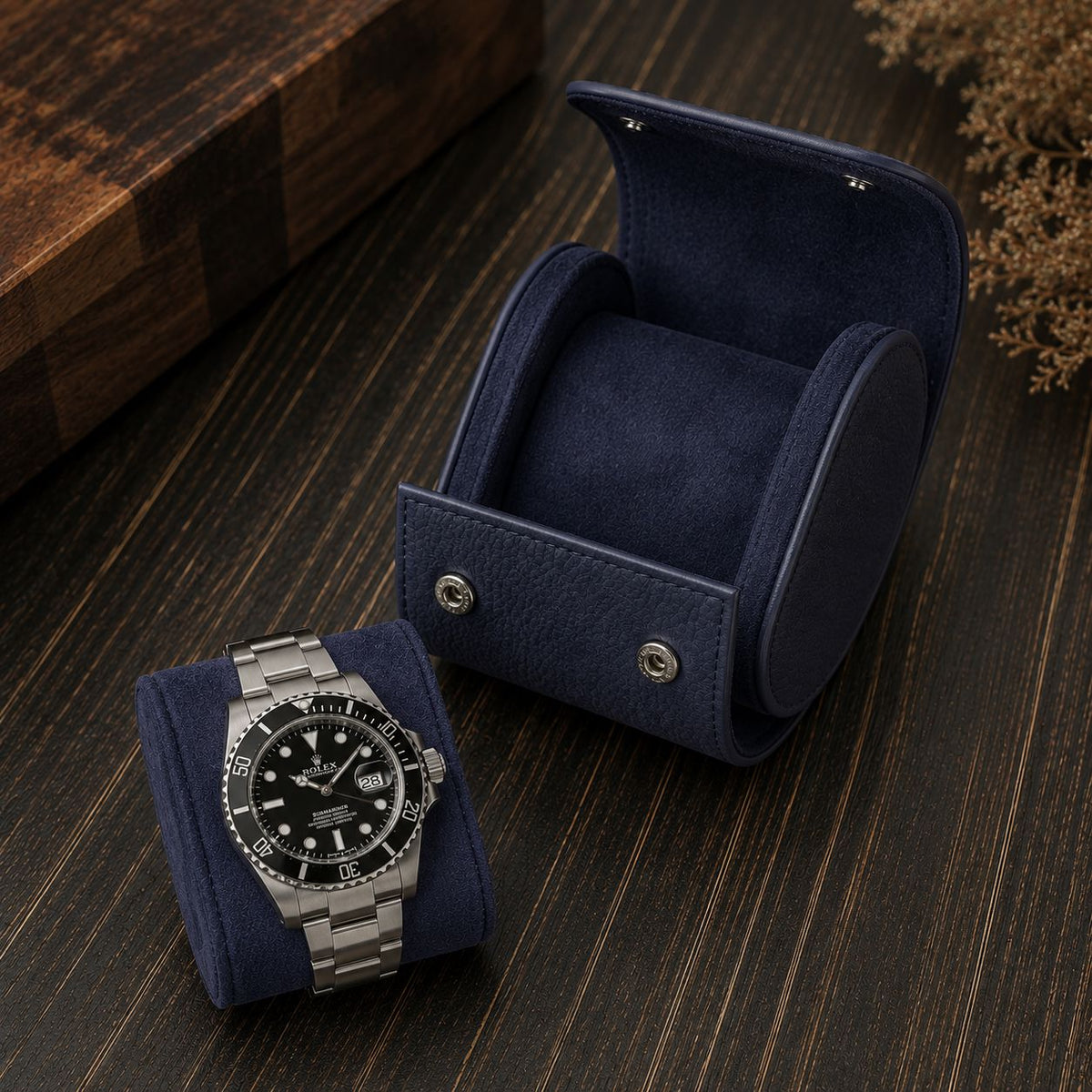 1-Watch Vegan Leather Travel Roll - color variant