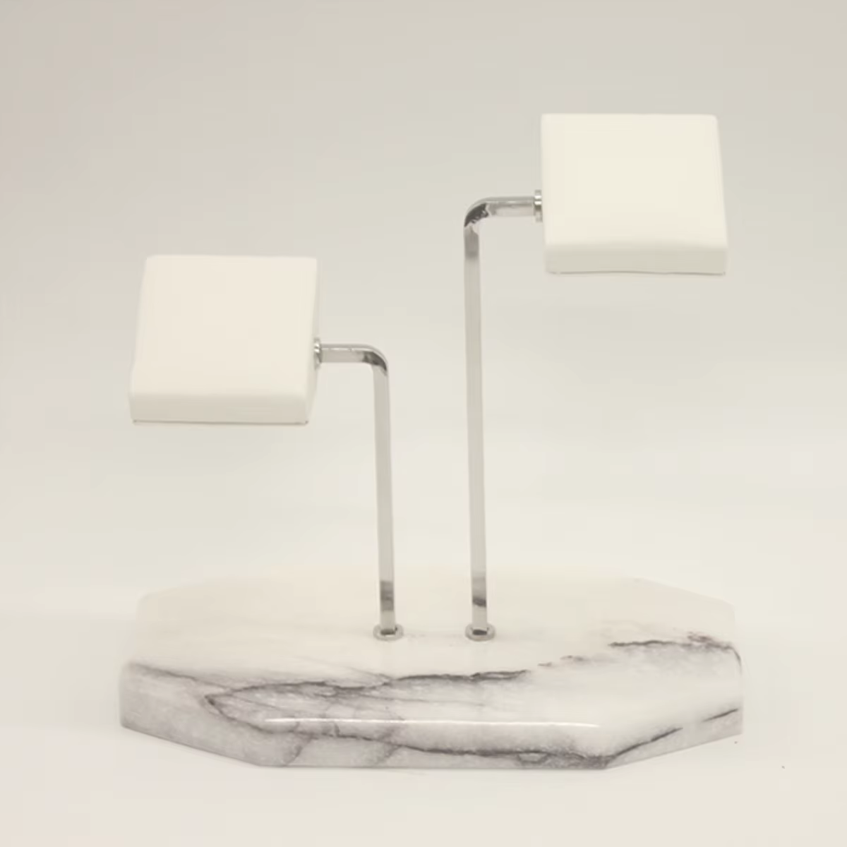 Double Watch Stand with Natural Marble Base - product view