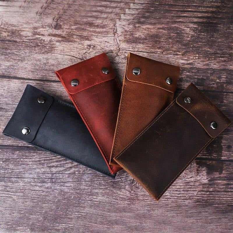 1-Watch Slim Travel Pouch with Snap Closure - angled view