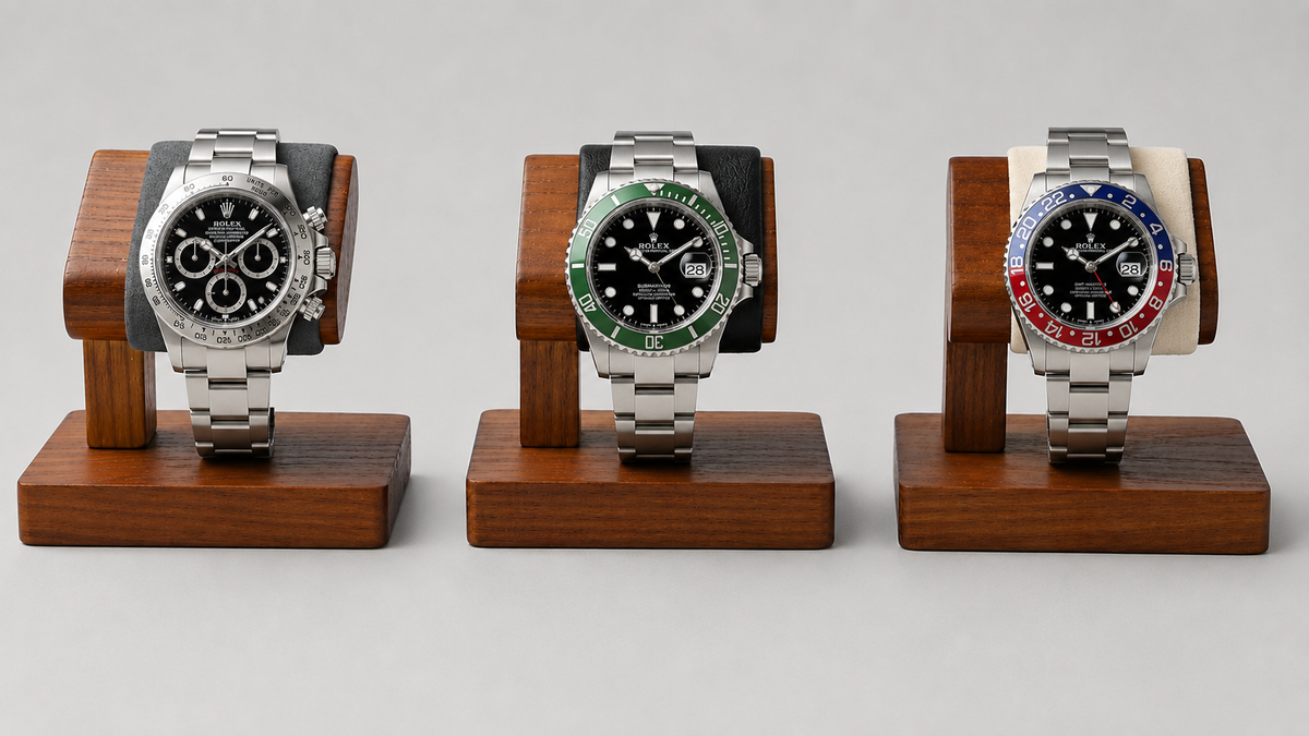 Solid Wood Watch Stand for 1 Watch - product view