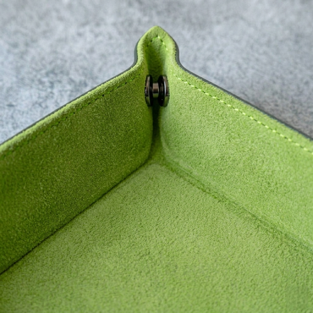 Vegan Leather Valet Tray with Watch Stand - product view