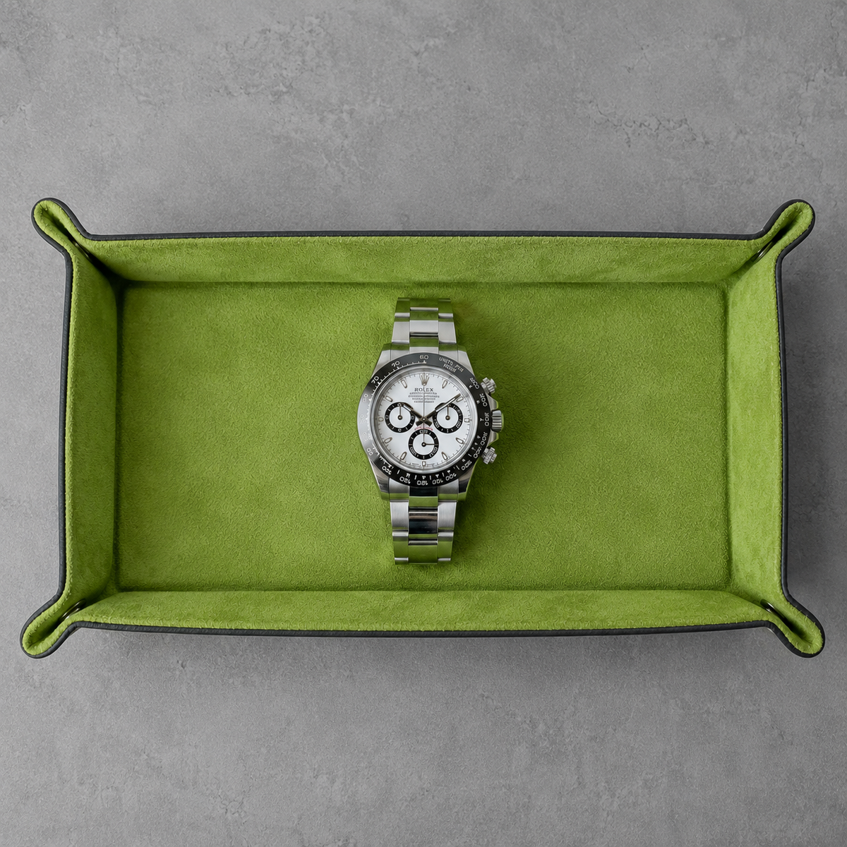 Vegan Leather Valet Tray with Watch Stand - main product view