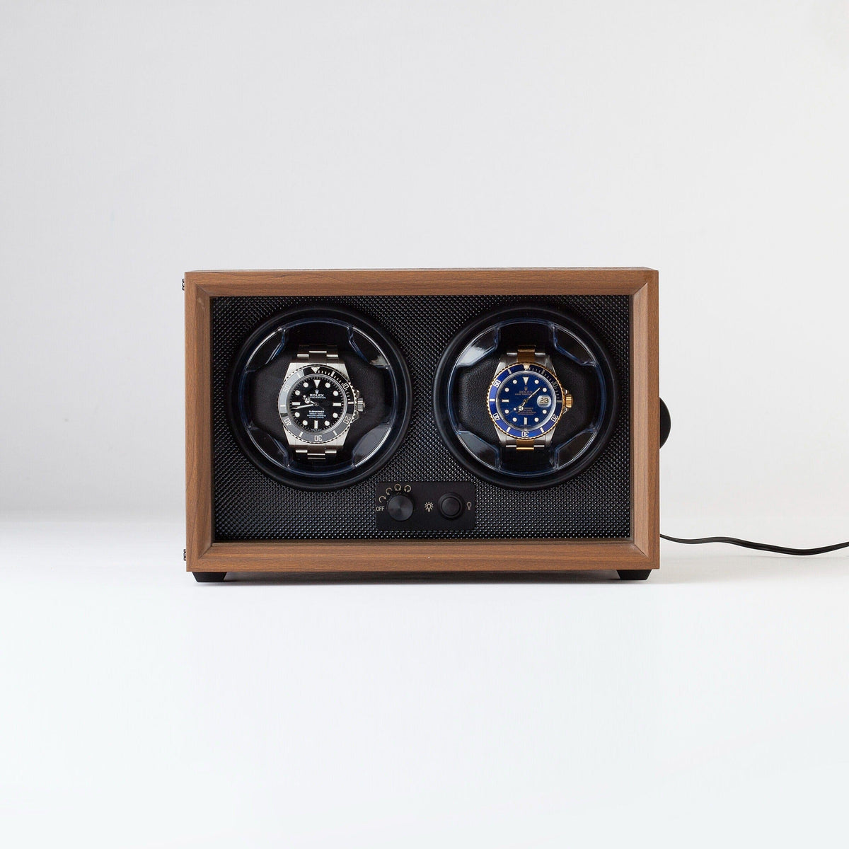 Dual Automatic Watch Winder - 5 Rotation Modes & LED - main product view