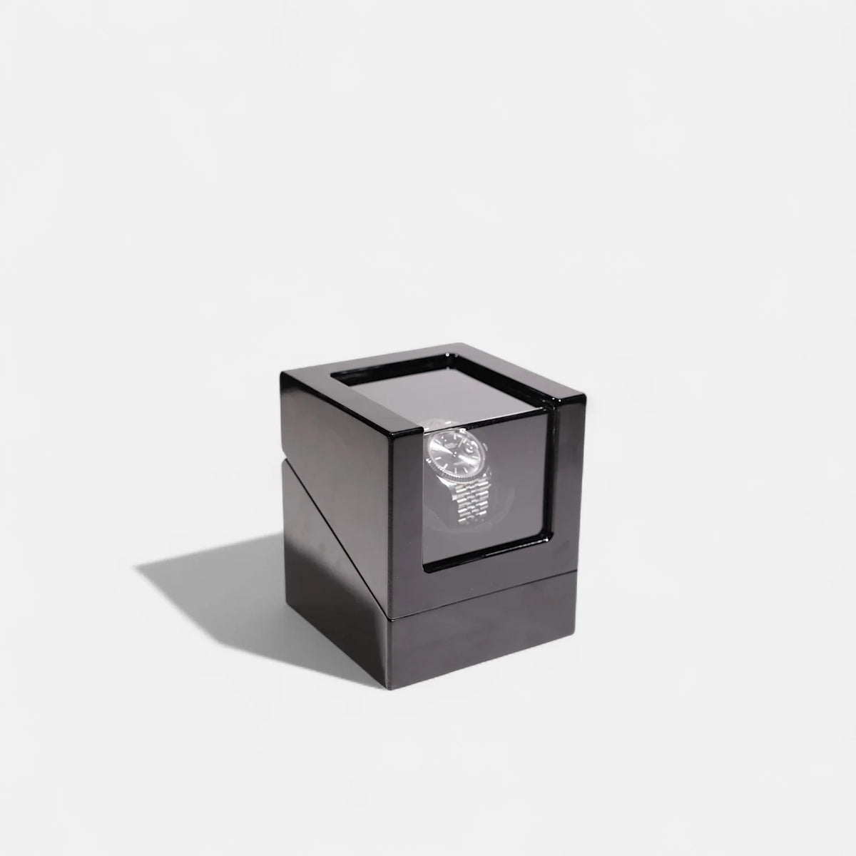Single Automatic Watch Winder - Lacquered Wood - dimensions and specifications