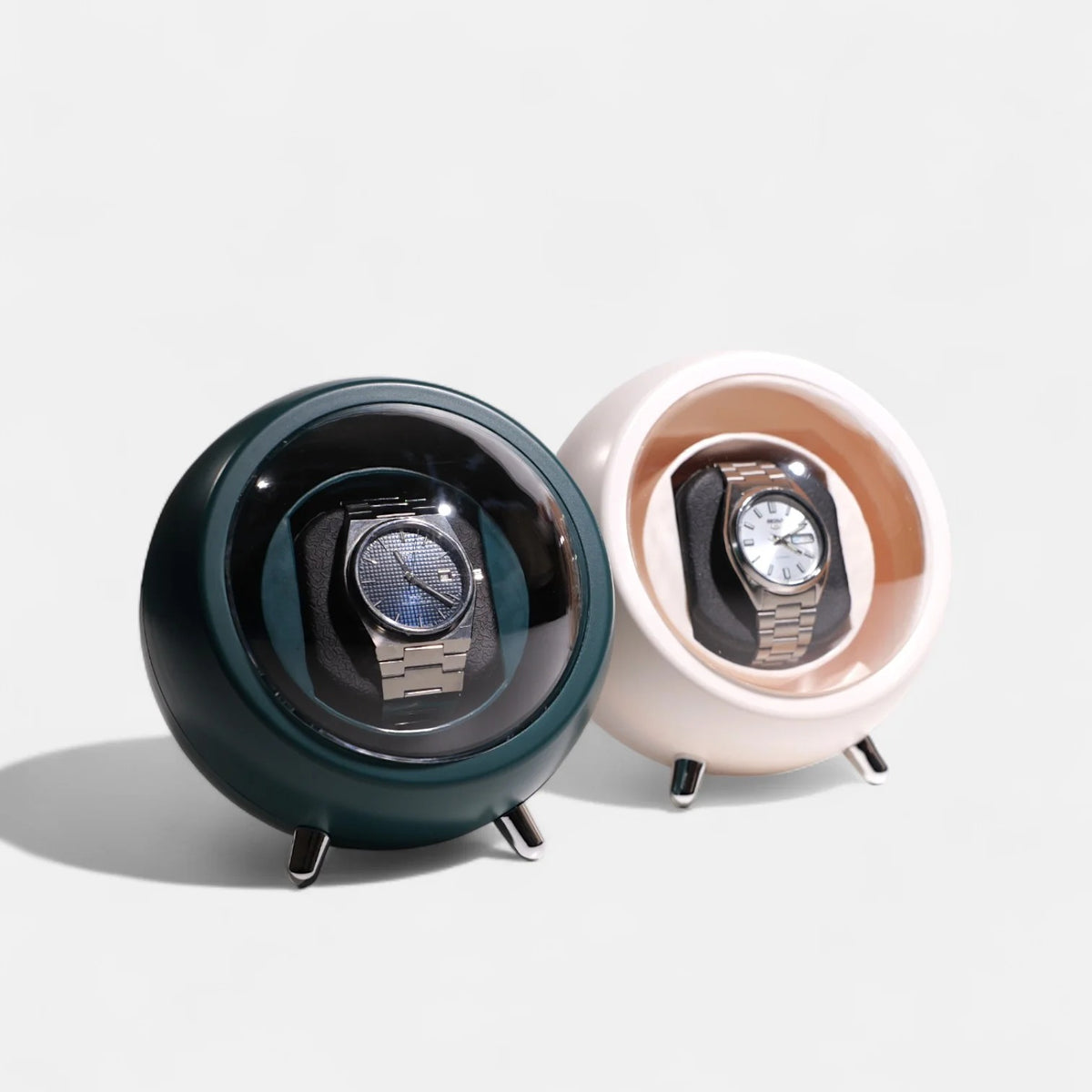 Single Automatic Watch Winder - Compact Spherical Design - packaging