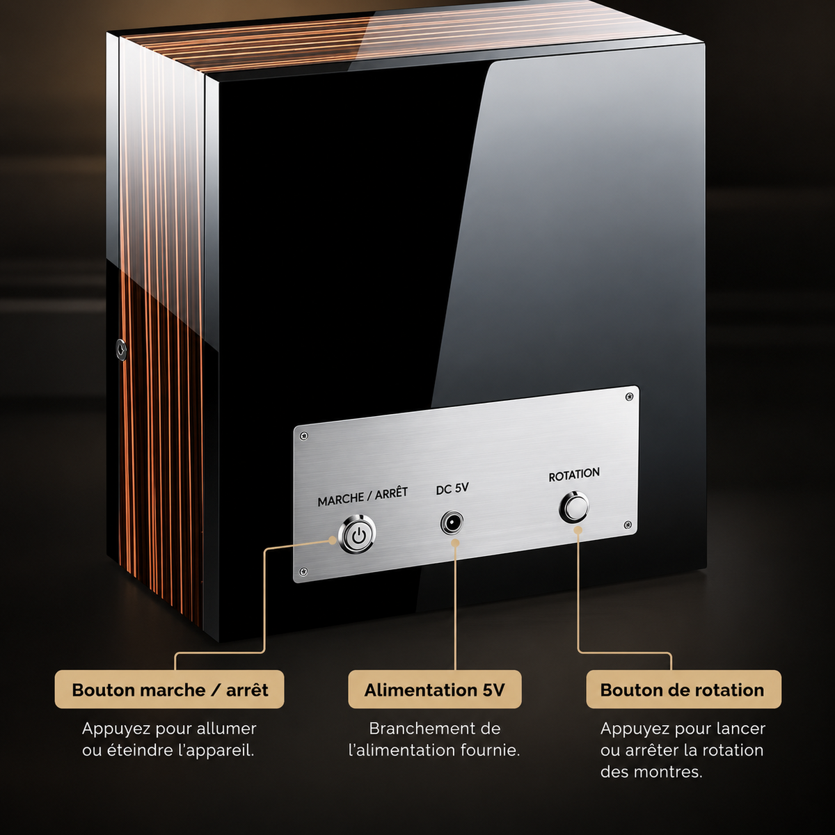 9-Watch Automatic Winder - LCD Touchscreen & Telescopic Cushions - product view